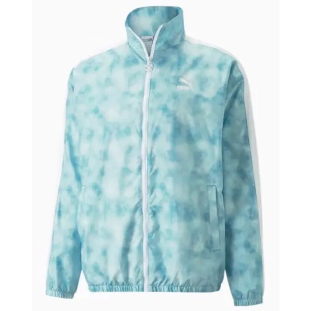 PUMA Summer Squeeze T7 Way 1 Men's Track Jacket Top Blue/White Size M 537335 30‎